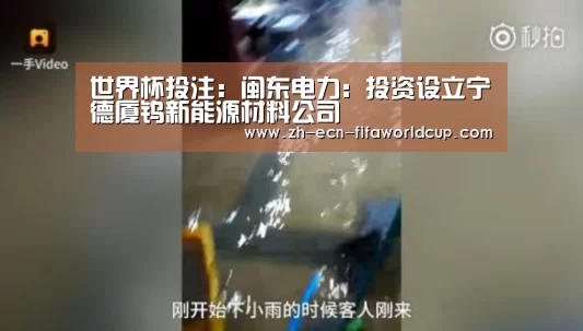 世界杯投注:闽东电力:投资设立宁德厦钨新能源材料公司(图2) 世界杯投注